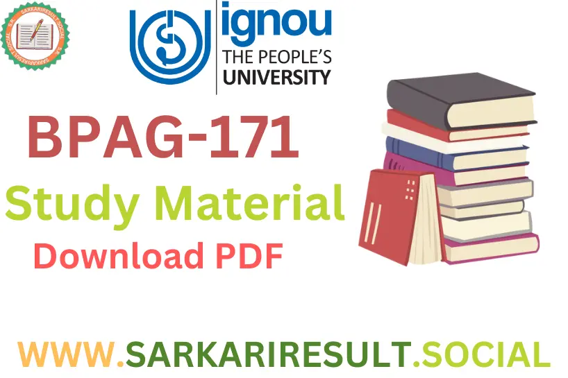 Download BPAG-171 Study Material pdf (FREE)