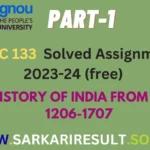 BHIC 133 IGNOU Solved Assignment 2023-24 (free) Part -1