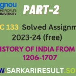 BHIC 133 IGNOU Solved Assignment 2023-24 (free) Part -2