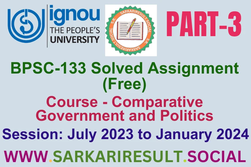 BPSC 133 SOLVED IGNOU ASSIGNMENT FREE PART 3
